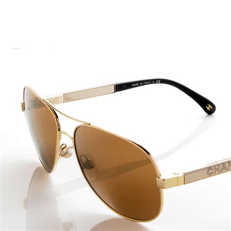 chanel gold aviator sunglasses|chanel aviator sunglasses neiman marcus.